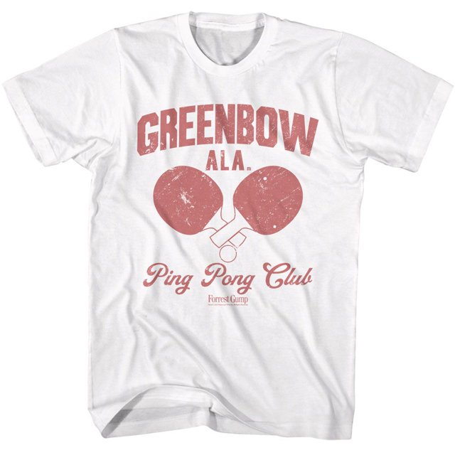 Forrest Gump T-Shirt pour Adulte Blanc Greenbow Ping-Pong 6TG