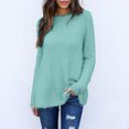 thumbnail image 1 of DPTALR Womens Winter Long Sleeve Round Neck Pullover Sweater, 1 of 6