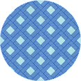 thumbnail image 1 of Ahgly Tapis d'Intérieur Lavable en Machine Carré Transitionnel Bleu Lagon, 3 Pieds Carré, 1 of 7