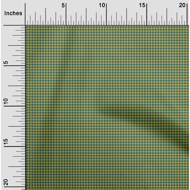 oneOone Georgette Viscose Fabric Gingham Check Printed Craft Fabric BTY 42 Inch Wide