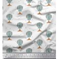 thumbnail image 1 of Soimoi Cotton Voile Fabric Dot & Tree Block Print Sewing Fabric Yard 42 Inch Wide, 1 of 3