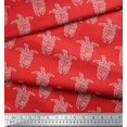 thumbnail image 2 of Soimoi Cotton Duck Fabric Turtle Block Print Fabric by Yard 56 Inch Wide, 2 of 3