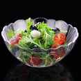 thumbnail image 3 of Transparent Lotus Shape Fruit Salad Bowl Plastic Dessert Bowls Vegetable Seasoning Container for Restaurant Home, 3 of 8