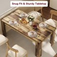 thumbnail image 3 of Dining Table for 4-6, Rectangular Dining Room Table, Kitchen Table with Large Table Top, Dinner Table, Farmhouse Dining Table for Dining Room, Kitchen, Living Room, Retro Brown, 3 of 7