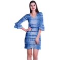 thumbnail image 1 of Moomaya Robe Courte Imprimée pour Femmes, Manches Évasées, Coupe Droite, Robes pour Femmes, Vêtements d'Été Décontractés, 1 of 6