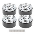 thumbnail image 2 of RC Moyeu de Roue, Fer Résistant à l'Usure 4PCS Facile à Installer Moyeu de Roue RC Beadlock 1,9 Po pour Remplacement Noir, Blanc, Argent, Ti Couleur, 2 of 8