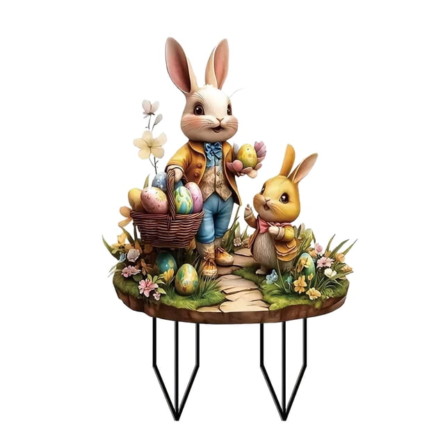 Nouveau Piquet de Jardin Tendance Lapin de Pâques Jardin Piquet de Jardin de Pâques Décoration de Pâques Rétro Lapin de Pâques Oeuf de Pâques Logo de Jardin Décoration de Pâques Extérieure Lapin de Pâques Oeuf de Pâques Lo de Pâques