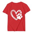 thumbnail image 5 of Pisexur T-shirt de la Saint-Valentin Haut Mode Femme Décontracté Col Rond Blouse Imprimée T-shirt à Manches Courtes Hauts d'Été, 5 of 5
