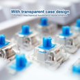 thumbnail image 4 of TianQi 10 PCS Blue Switch Replacement 3 PIN Blue Mechanical Keyboard Switches Clicky Accurate Typing, Dustproof Keyboard Switch for LED Keyboard, Mechanical Gaming Keyboard, 4 of 5