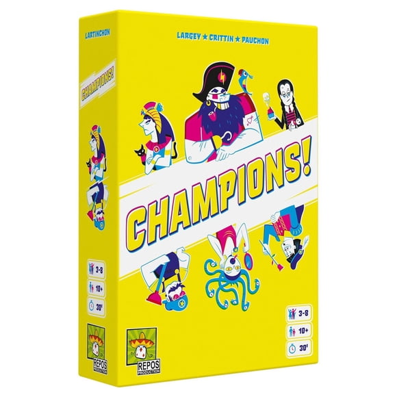Champions! Party Game - Hilarious Voting and Dueling Game for Friends and Family, Ages 10+, 3-8 Players, 30 Minute Playtime, Made by Repos Production