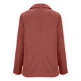 thumbnail image 4 of ManxiVoo Professional Womens Blazer Cardigan Open Front Lightweight Office Wear Versatile Spring Layering Piece M Size Watermelon Red, 4 of 6