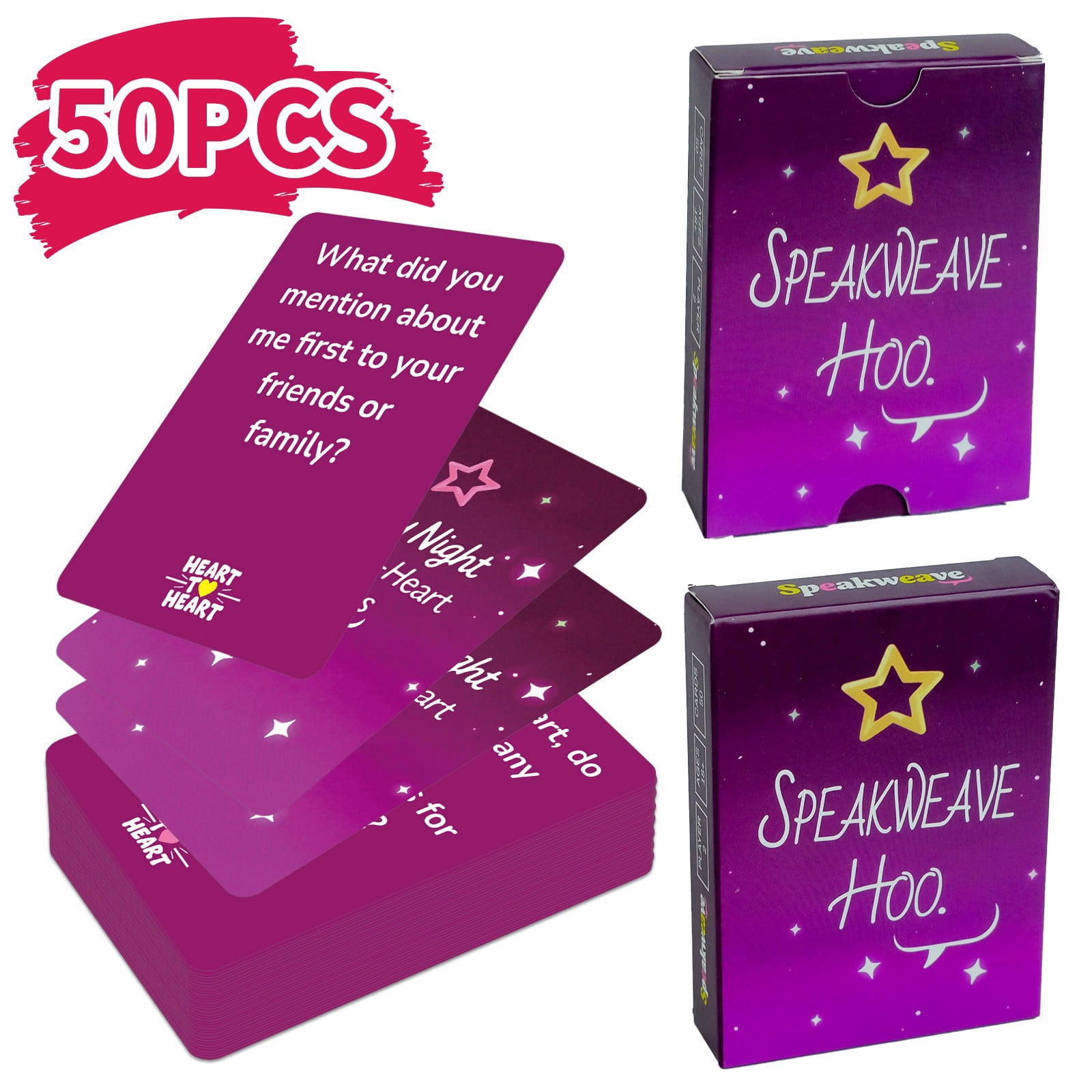 Agiferg Educational Toys Montessori Learning Toys, STEM Cognitive Development Games, 50 Card Heart To Heart Game Interactive Romantic Cards for Couples To Deepen Connections