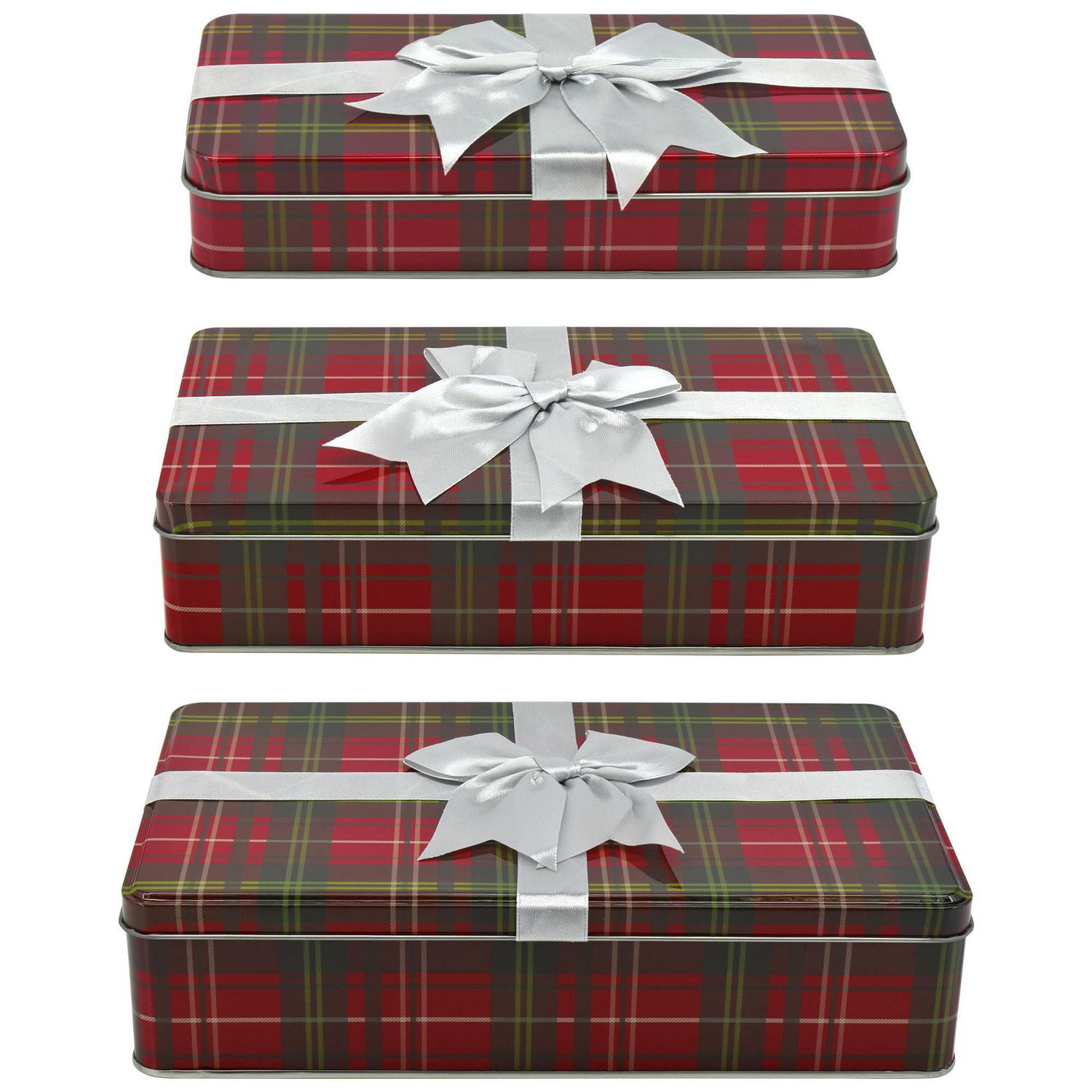 PACK DE 3 BOÎTES CARRÉES HOLIDAY TIME BOW