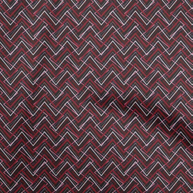 oneOone Georgette Viscose Red Fabric Abstract Craft Projects Decor Fabric Printed By The Yard 42 Inch Wide