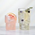 thumbnail image 4 of Galateo Capri Collection Victoria Borosilicate Ribbed Drinking Glasses - Set of 4, 4 of 7