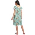 thumbnail image 4 of Moomaya Short Sleeve Nightdress For Ladies Printed Button Placket Nightwear, 4 of 4