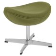 thumbnail image 1 of Pouf en tissu de laine vert herbe, 1 of 3
