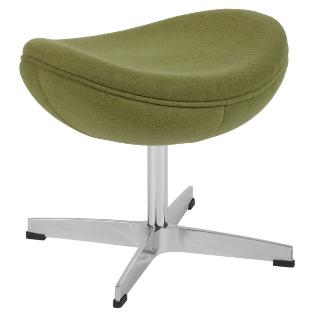 Pouf en tissu de laine vert herbe