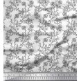 thumbnail image 1 of Soimoi Poly Georgette Fabric Leaves & Floral Block Fabric Prints by Yard 52 Inch Wide, 1 of 3