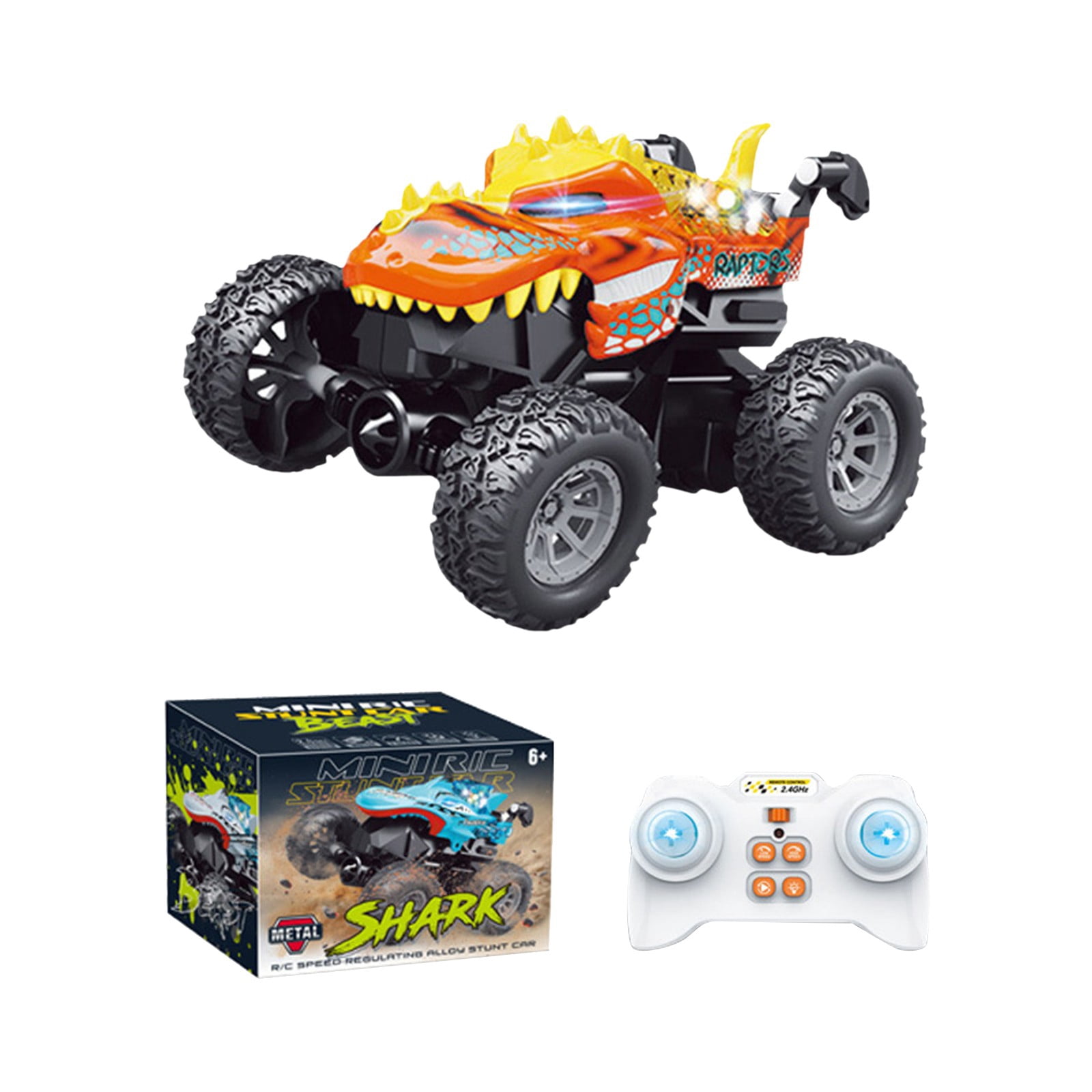 HUASHENG Remote Control Car 360° Remote Control Truck For Boy 2.4 Rc Car With Bodylight And Rechargeable Batteries Metal Truck Toys