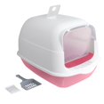 thumbnail image 4 of TISHITA Bac à Litière pour Chat avec Capuchon Fermé et Couvert Toilette pour Chat avec Porte Réutilisable Facile à Rose, 4 of 8