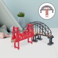 thumbnail image 4 of MOVTOTOP 2Pcs Wooden Train Bridge Educational Value Red Cross Shape For Learning Activities 12.6x6.9x5.3in, 4 of 8