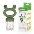 thumbnail image 4 of Ensemble distributeur et couvercle Haakaa pour aliments frais - Vert olive, à partir de 6 mois, 4 of 5