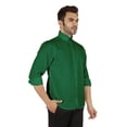 thumbnail image 3 of Bestman Formal Front Button Placket Solid Shirts For Mens Long Sleeve Regular Fit Shirt, 3 of 7