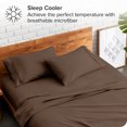 thumbnail image 3 of Bare Home Pillowcase Set - Premium 1800 Collection - Double Brushed - Ultra Soft - Standard Size, Cocoa, 2 Count, 3 of 7