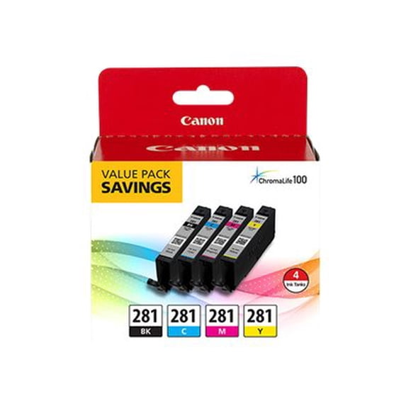 Canon PGI-280 XL / CLI-281 BKCMY 5 Color Value Pack - 5-pack - black, yellow, cyan, magenta, pigmented black - original - ink tank - for PIXMA TR7520, TR7620, TR8620, TS6220, TS6320, TS702, TS8220, TS8320, TS9520, TS9521