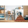 thumbnail image 2 of Ahgly Company Machine Washable Indoor Square Transitional Orange Area Rugs, 3' Square, 2 of 7