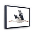 thumbnail image 2 of Designart Flying White Stork Ciconia oiseau ART MURAL À CADRE FLOTTÉ, 2 of 4