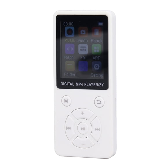 MP3 Player, Bluetooth 5.0 E Book 1.8 Inch Color Screen Portable Music Player HiFi Lossless Sound for Travel Black,White,Blue,Gold