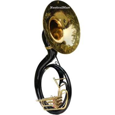 Brass Sousaphone 3 Valve Big Tuba 25" Musical Instrument with Carry Case