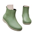 thumbnail image 3 of Kcodviy Slip Women's Rain Shoes Above The Rim Shoes Korean Version Solid Color Mens Overlook 6 Ice Short Tube Women's Water Mid Height Rain Boots for Women Shoes, 3 of 5