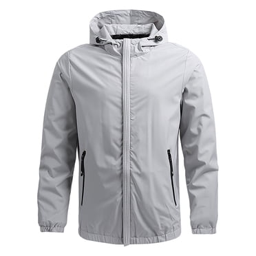 Pisexur Manteaux pour Hommes Mode Coupe-Vent Ample Vestes pour Hommes à Fermeture Éclair Blouson Bomber à Capuche Décontracté Manteau Trench Léger Grande Taille Manteau Coupe-Vent Extérieur Couleur Unie Trenchs M-5TG