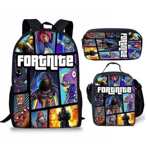Fortnite Fortnite Backpack Large Capacity Three-piece Set Peripheral Backpack Student School Bag
