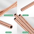 thumbnail image 2 of Uxcell 3-Pack Copper Round Tube, 6mm OD 1mm Thick 300mm Length Straight Pipe Tubing, 2 of 2