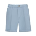 thumbnail image 1 of Toddler Boys Dress Shorts Straight Wide Leg Pants Solid Color Pull on Summer Shorts, 1 of 2