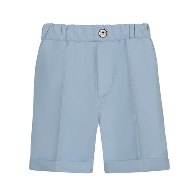 Toddler Boys Dress Shorts Straight Wide Leg Pants Solid Color Pull on Summer Shorts