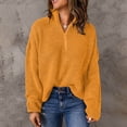 thumbnail image 1 of HWRETIE Women V Neck Ruched Blouse Solid Color Long Sleeve Casual Pullover Top, 1 of 7