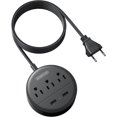 thumbnail image 1 of European Travel Plug Adapter, US to European Plug Adapter with 3 American Outlets & 2 USB International Power Adapter,Europe Travel Essentials Type C for Europe Travel, 1 of 7