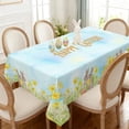 thumbnail image 1 of Deeceymbur All Season Waterproof Table Cover Cute Rabbits Easter Egg Floral Print Indoor Outdoor Picnic, 1 of 6