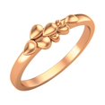 thumbnail image 2 of 925 Sterling Silver Rose Vermeil Petite Leaves Statement Wedding Women Band Rings, 2 of 4