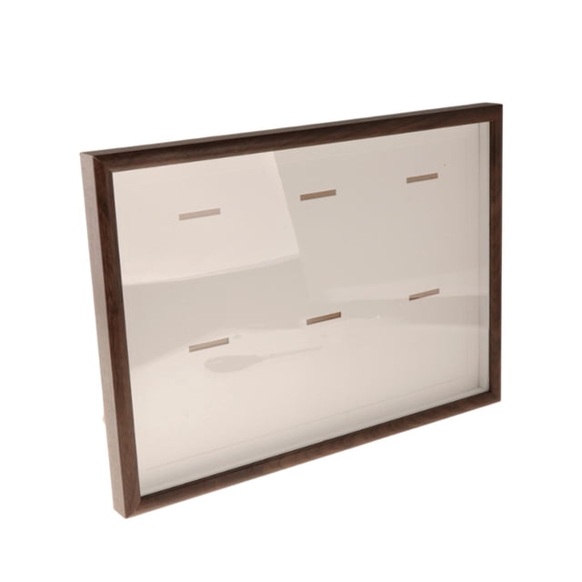 DOLITY Medal Display Shadow Box Frame Collectible Wood for Insignia Pins Gymnastics Walnut Color A3