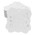 thumbnail image 1 of Inkdotpot Pack Of 50 Baby It's Cold Outside Baby Shower Paper Tags DIY Craft Bracket Shape Real Silver Foil Hang Tags, 1 of 1