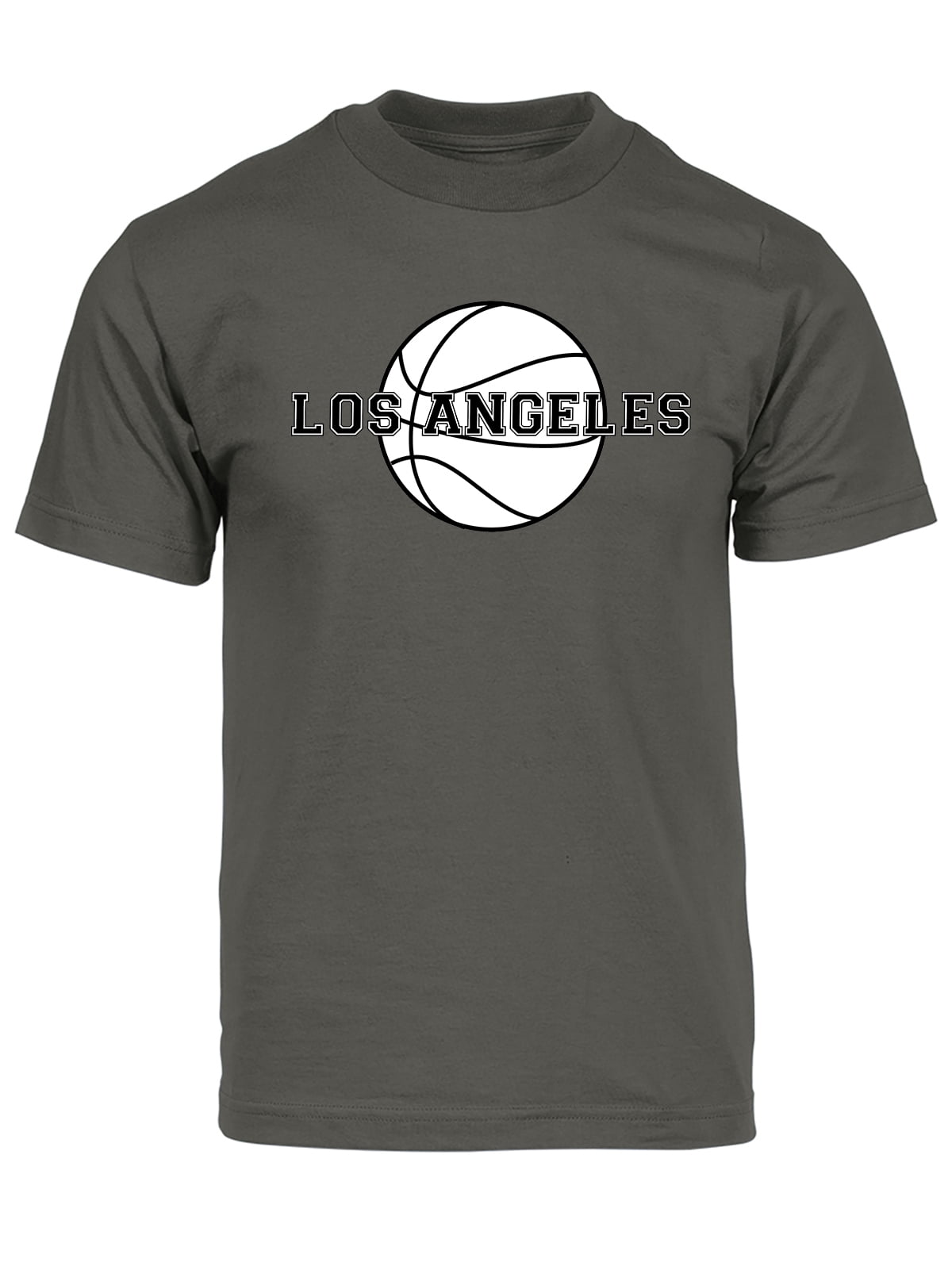 Gravity Threads Mens Los Angeles Basketball Short-Sleeve T-Shirt - Dark Grey - XL