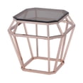 thumbnail image 2 of Table de bout Clifton d'ACME, or rose et verre teinté, 2 of 2