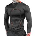 thumbnail image 1 of Wangsaura Men Sports Shirt, Long Sleeve Elastic Quick Drying Tops, 1 of 5