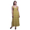 thumbnail image 1 of Bimba Robe Longue Maxi d'Été à Imprimé à Col en V pour Femmes, Tenue de Villégiature de Vacances - Grand, 1 of 6